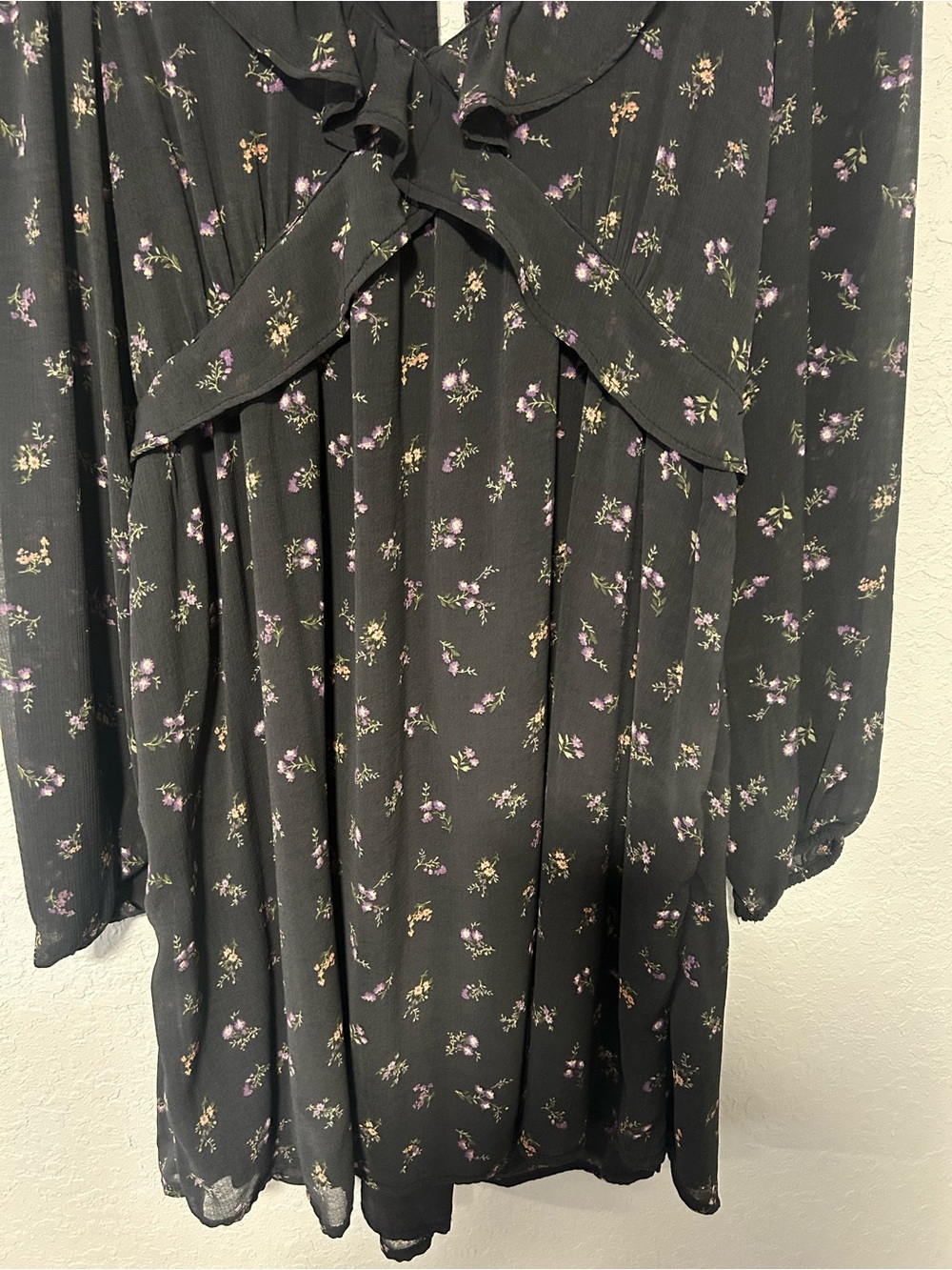 American Eagle Floral Ruffled Mini Dress, Vintage 90’s Inspired, Boho Babydoll M - Picture 4 of 10